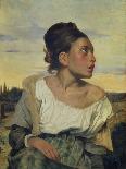 Young Orphan in the Cemetery, 1824-Eugene Delacroix-Giclee Print