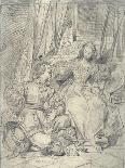 Esmeralda and Quasimodo, Illustration-Eugene Deveria-Giclee Print