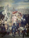 Pierre Puget Showing His Statue of the Milo of Croton to Louis XV, Versailles, 1832-Eugene Devéria-Framed Giclee Print