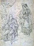 Esmeralda and Quasimodo, Illustration-Eugene Deveria-Giclee Print