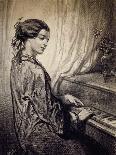 Woman Seated at Piano-Eugene Deveria-Giclee Print