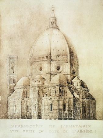 Florence Cathedral from the East, from "Fragments D'Architecture Du Moyen Age Et De La Renaissance"