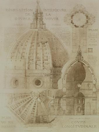 Plan, Section and Elevation of Florence Cathedral