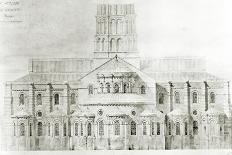 Vezelay, église, façade avant restauration-Eugène Viollet-le-Duc-Giclee Print