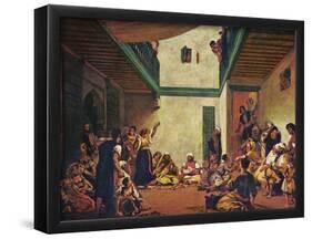 Eugène Ferdinand Victor Delacroix (Jewish Wedding in Morocco) Art Poster Print-null-Framed Poster