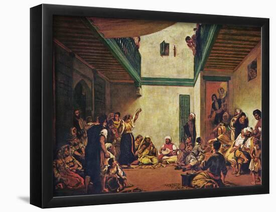 Eugène Ferdinand Victor Delacroix (Jewish Wedding in Morocco) Art Poster Print-null-Framed Poster