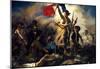 Eugene Ferdinand Victor Delacroix (Liberty Leading the People) Art Poster Print-null-Mounted Poster