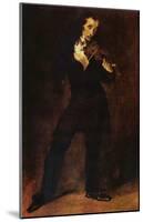 Eugène Ferdinand Victor Delacroix (Portrait of Paganini) Art Poster Print-null-Mounted Poster