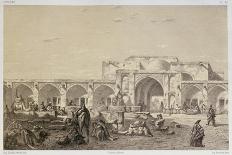 Caravanserai on the road from Isfahan to Shiraz-Eugene Flandin-Giclee Print