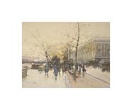Parisian Street Scene-Eugene Galien Laloue-Premium Giclee Print