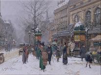 Figures on a Parisian Street at Dusk-Eugene Galien-Laloue-Giclee Print
