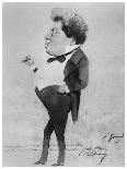 Caricature of Gustave Flaubert, 1867-Eugene Giraud-Giclee Print