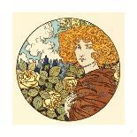 Reproduction of a Poster Advertising a Book Entitled The Romantic Age, 1887-Eugene Grasset-Giclee Print