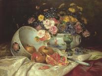 Still Life of Peonies and Wallflowers-Eugene Henri Cauchois-Framed Giclee Print