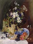 Chrysanthemums in a Walled Garden-Eugene Henri Cauchois-Giclee Print