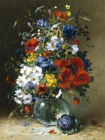 Summer Flowers in a Glass Vase