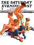 "Harmonica Players," Saturday Evening Post Cover, October 6, 1934-Eugene Iverd-Giclee Print