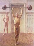 Pushing Weights with Two Arms, Number 3, 1914-Eugene Jansson-Giclee Print