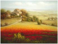 Fields of Red and Gold I-Eugene Laporte-Framed Art Print