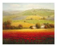 Fields of Red and Gold I-Eugene Laporte-Framed Art Print