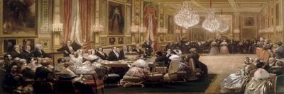 Concert in the Galerie Des Guise at Chateau D'Eu, 4th September 1843-Eugène Louis Lami-Framed Giclee Print