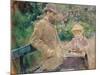 Eugene Manet (1833-92) with His Daughter at Bougival, c.1881-Berthe Morisot-Mounted Giclee Print