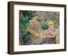 Eugene Manet (1833-92) with His Daughter at Bougival, c.1881-Berthe Morisot-Framed Premium Giclee Print