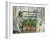 Eugene Manet (1834-92) on the Isle of Wight-Berthe Morisot-Framed Giclee Print