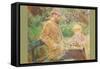 Eugène Manet and His Daughter in Bougival-Berthe Morisot-Framed Stretched Canvas