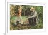 Eugène Manet and His Daughter in the Garden-Berthe Morisot-Framed Premium Giclee Print