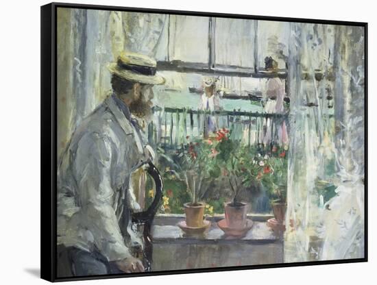 Eugene Manet on the Isle of Wight, 1875-Berthe Morisot-Framed Stretched Canvas