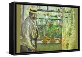 Eugene Manet on the Isle of Wight-Berthe Morisot-Framed Stretched Canvas