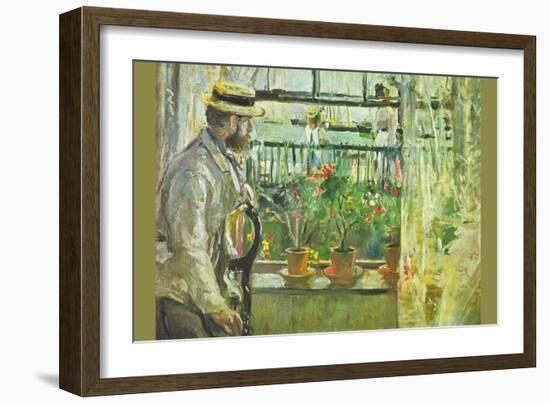 Eugene Manet on the Isle of Wight-Berthe Morisot-Framed Art Print