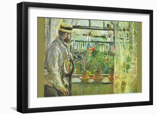 Eugene Manet on the Isle of Wight-Berthe Morisot-Framed Art Print