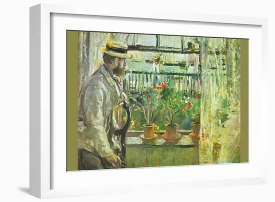 Eugene Manet on the Isle of Wight-Berthe Morisot-Framed Art Print
