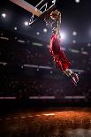 Isolated on Black Basketball Player in Action is Flying High-Eugene Onischenko-Photographic Print