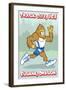 Eugene, Oregon, Bigfoot Jogging, Track City USA-Lantern Press-Framed Art Print