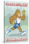 Eugene, Oregon, Bigfoot Jogging, Track City USA-Lantern Press-Stretched Canvas