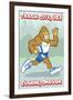 Eugene, Oregon, Bigfoot Jogging, Track City USA-Lantern Press-Framed Art Print