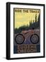 Eugene, Oregon - Mountain Bike-Lantern Press-Framed Art Print