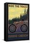 Eugene, Oregon - Ride the Trails-Lantern Press-Framed Stretched Canvas