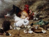 Feeding the Chickens-Eugene Remy Maes-Giclee Print