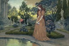 Young Girl in a Garden-Eugene Samuel Grasset-Giclee Print
