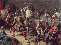 The Armies of Charlemagne, Detail from Charlemagne Crossing the Alps in 773, 1838-Eugene Schopin-Framed Stretched Canvas