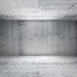 Abstract White Interior of Empty Room with Concrete Walls-Eugene Sergeev-Art Print