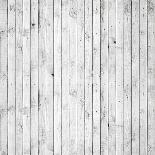 Background Texture of Old White Painted Wooden Lining Boards Wall-Eugene Sergeev-Art Print