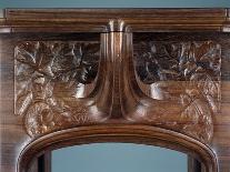 Eugene Vallin's Signature, Detail from Art Nouveau Style Three-Tier Pedestal Table, Ca 1910-Eugene Vallin-Framed Giclee Print