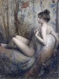 Femme nue assise sur un canapé-Eugène Vidal-Framed Giclee Print