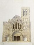 Vezelay, église, façade avant restauration-Eugène Viollet-le-Duc-Giclee Print