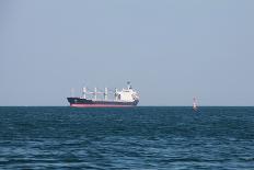 Container Ship Goes on Red Sea, Bird Eye View-eugenesergeev-Photographic Print